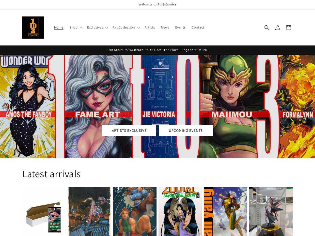 1to3 Comics — Website Preview