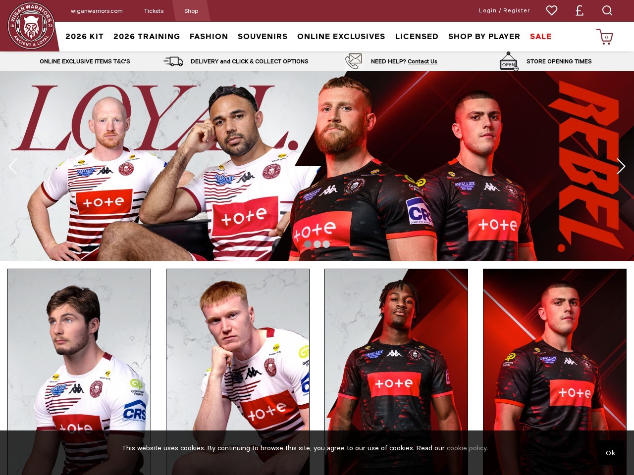 Wigan Warriors Club Store — Website Preview