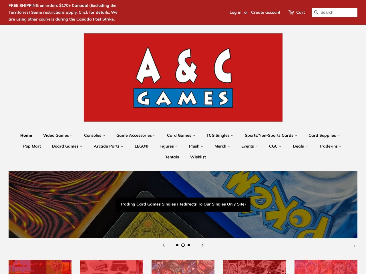 A & C Games — Website Preview