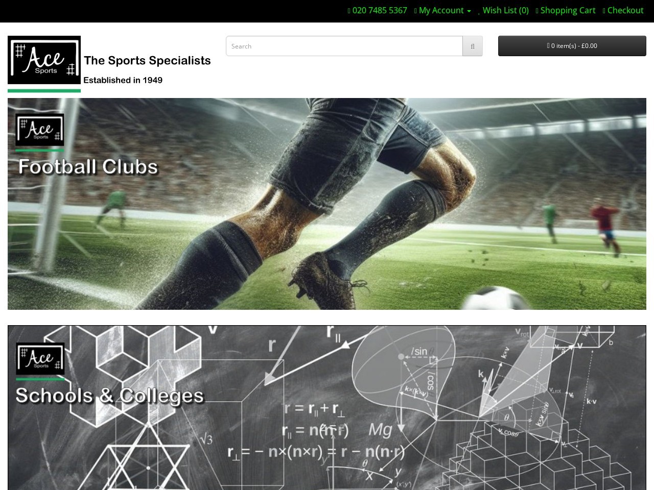 Ace Sports — Website Preview