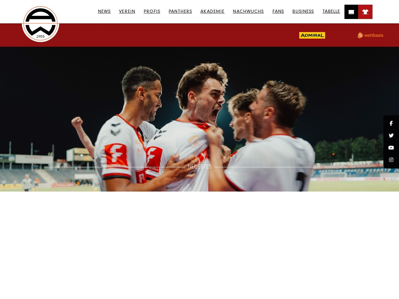 Admira Wacker Fanshop — Website Preview