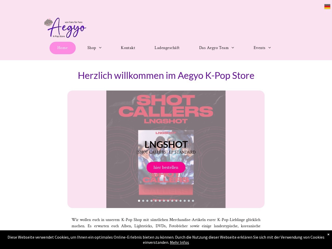 Aegyo K-Pop Store — Website Preview