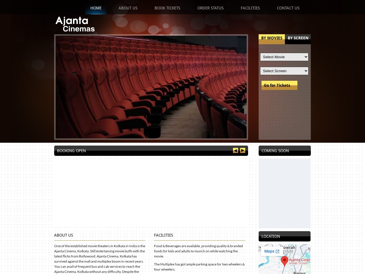 Ajanta Cinema — Website Preview