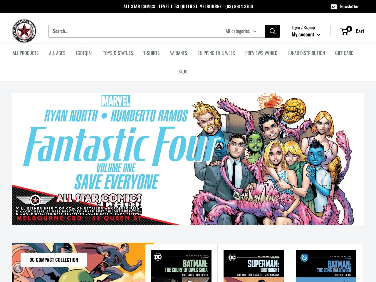 All Star Comics — Website Preview