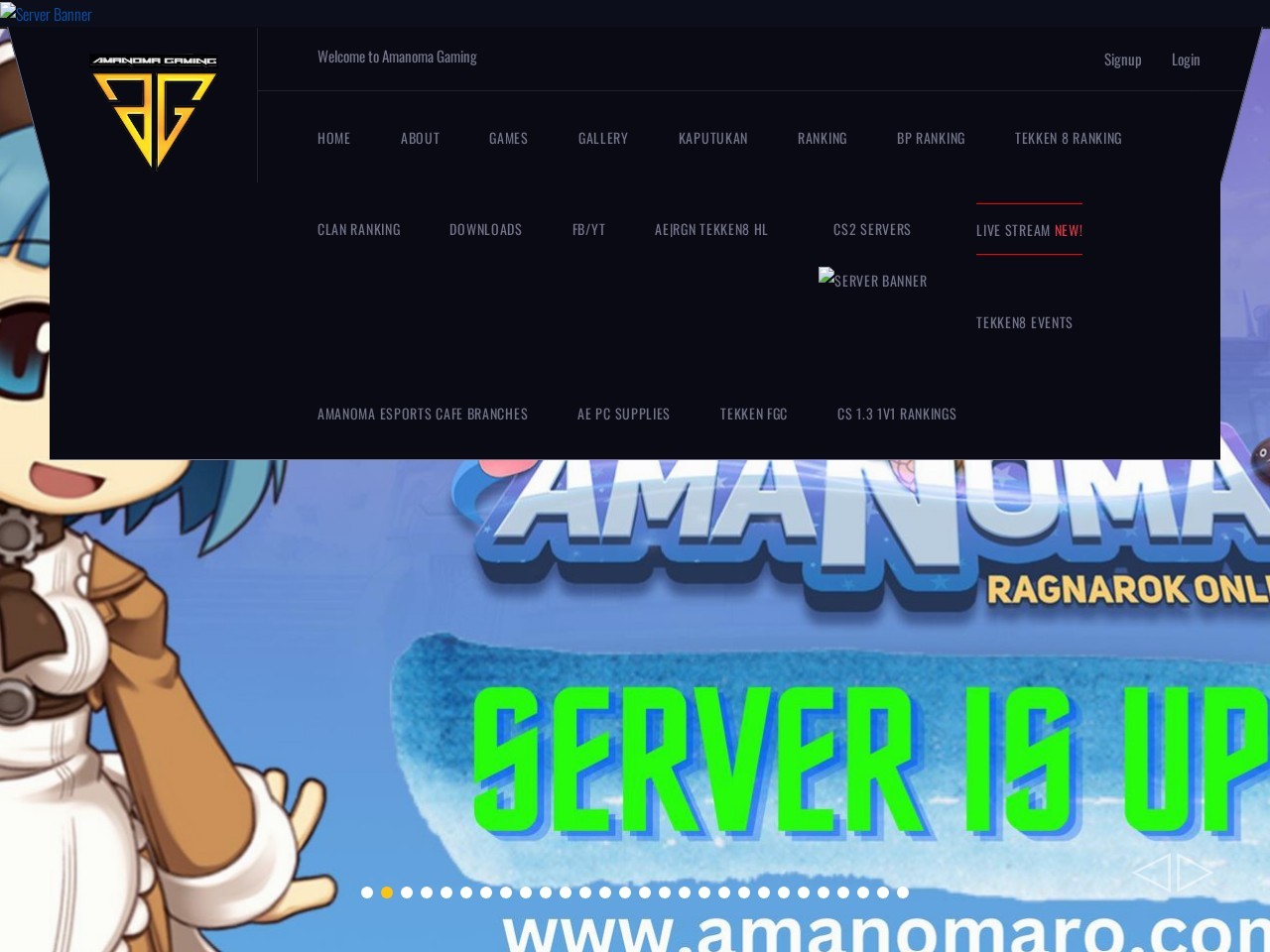 Amanoma Gaming — Website Preview