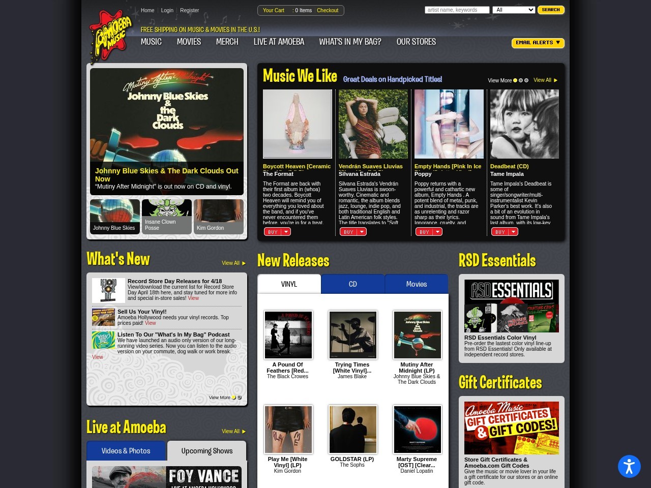 Amoeba Music — Website Preview