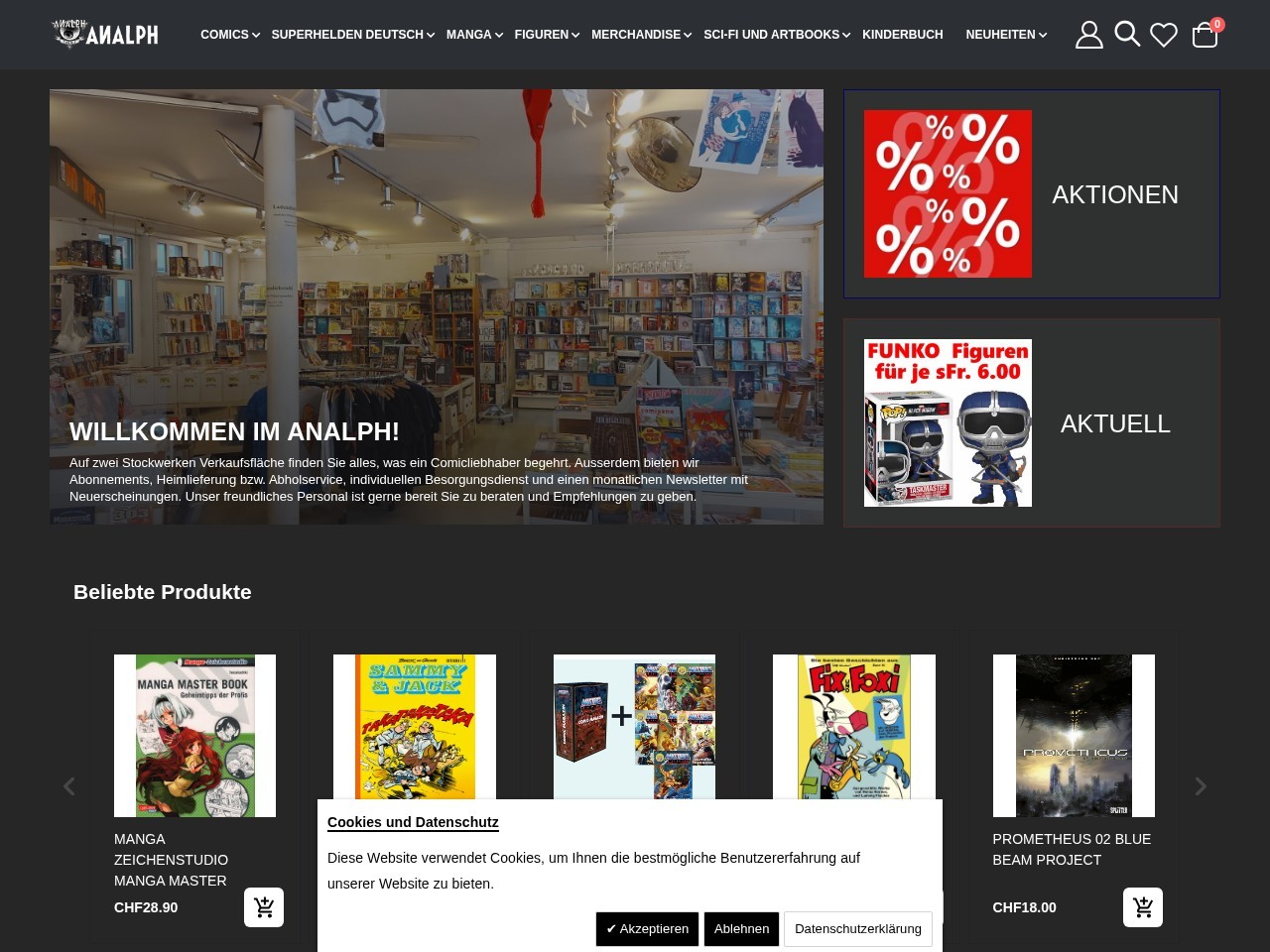 Analph Comic Shop — Website Preview