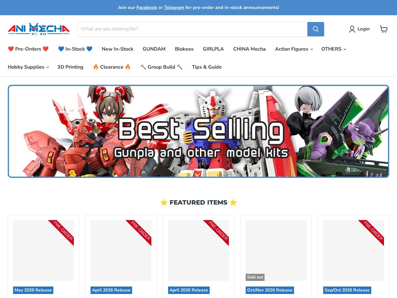 Ani Mecha — Website Preview