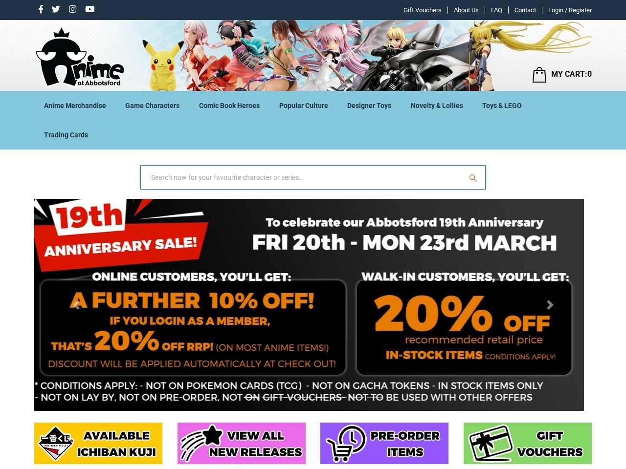 Anime at Abbotsford City Store — Website Preview