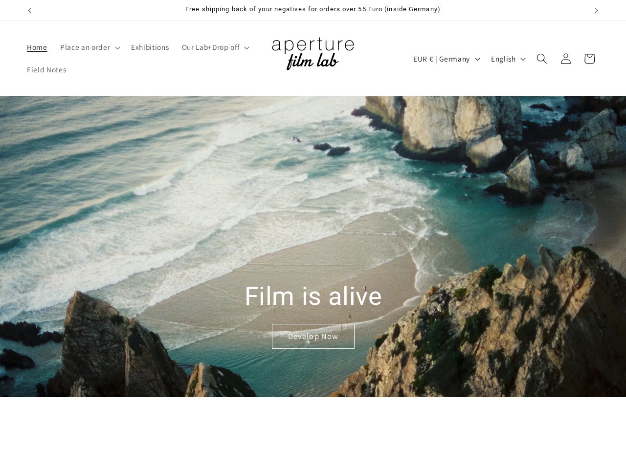 Aperture Film Lab — Website Preview