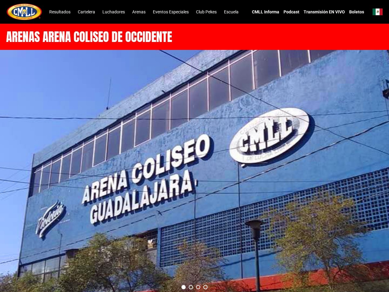 Arena Coliseo de Guadalajara — Website Preview
