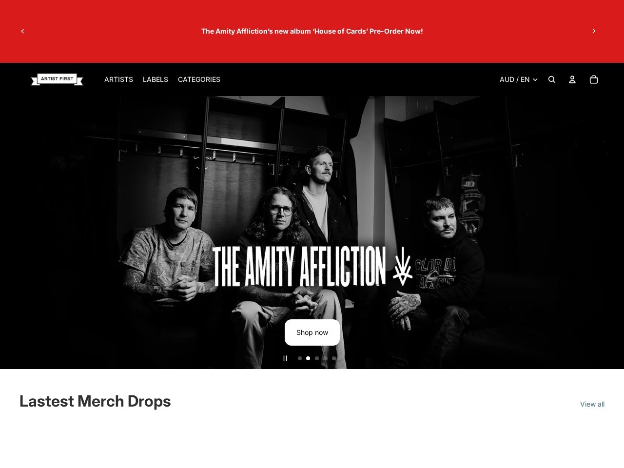 Artist First Pty Ltd — Website Preview
