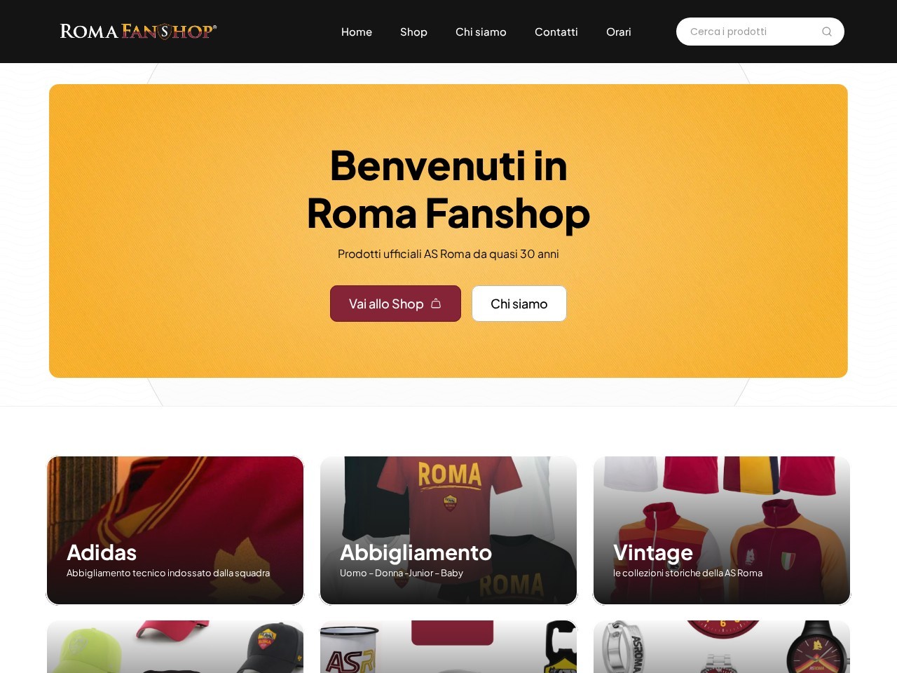 AS Roma Fan Shop — Website Preview