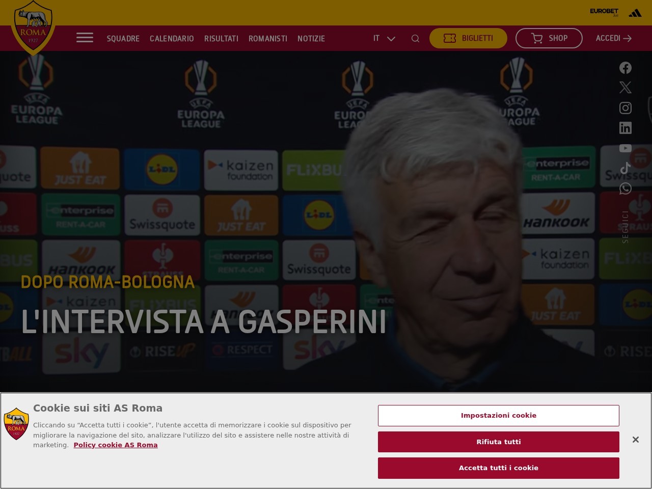 AS Roma Store — Website Preview