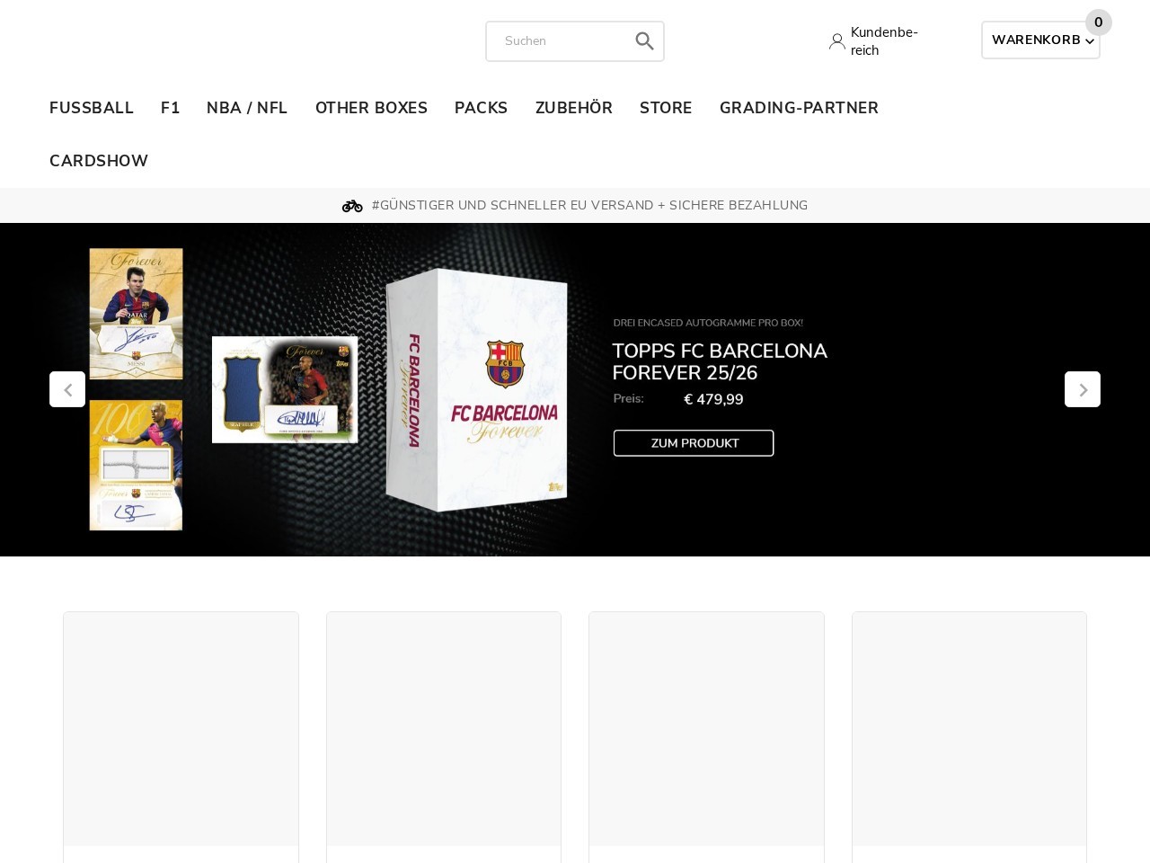 Austrian Trading Cards — Website Preview