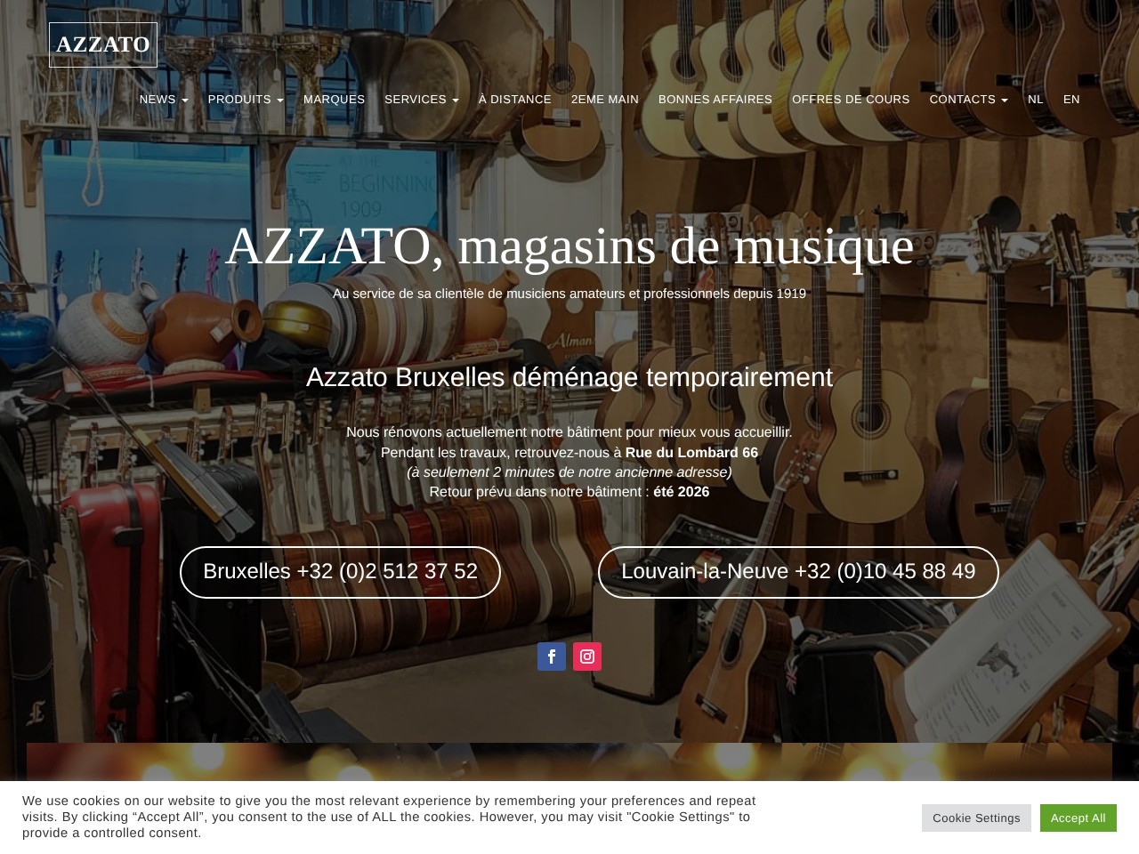 Azzato - Music Store Brussels — Website Preview