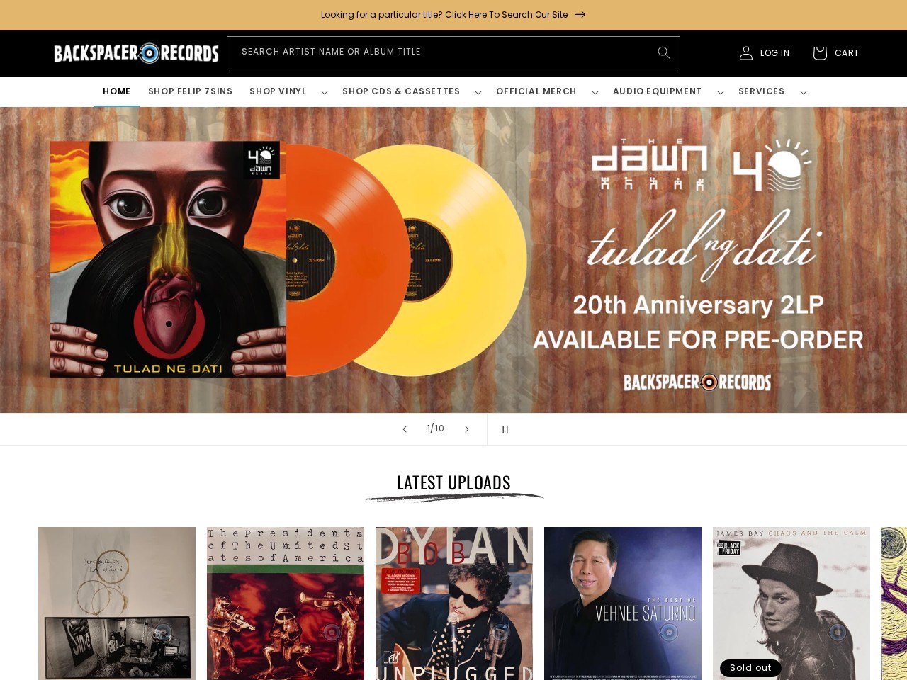 Backspacer Records — Website Preview