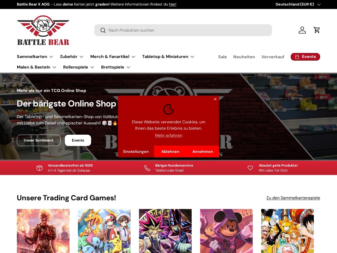 Battle Bear Trading Cards & Games โ Website Preview