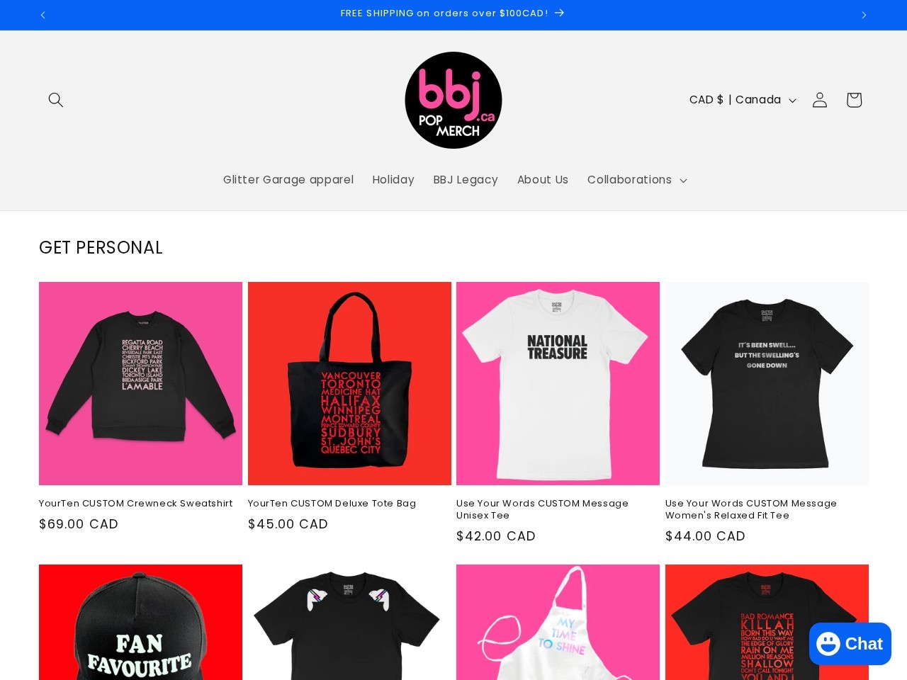 BBJ Pop Merch — Website Preview