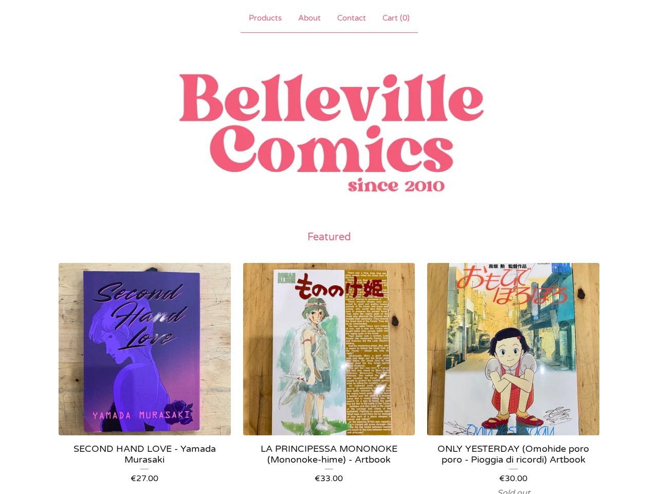 Belleville Comics — Website Preview