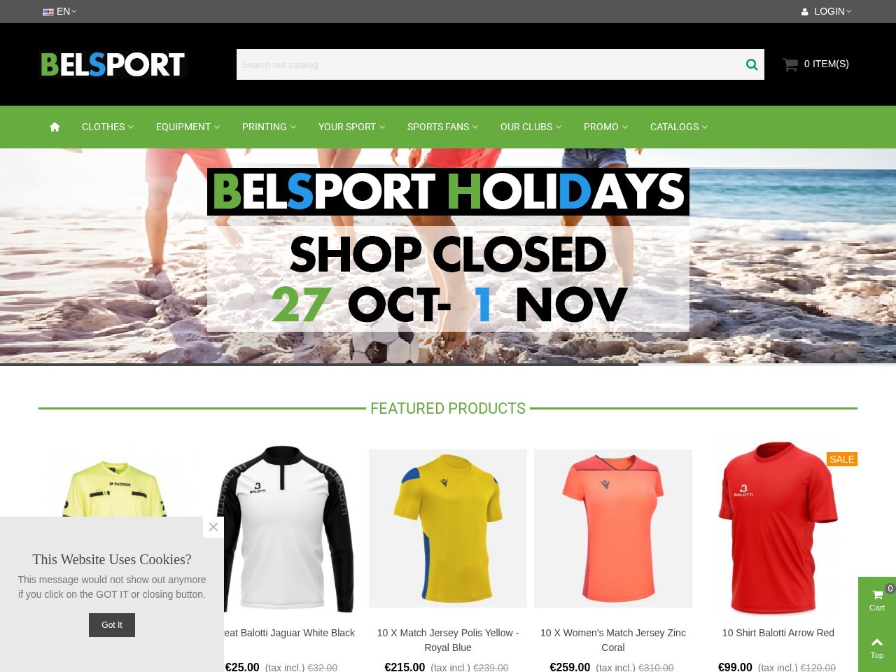 Belsport Shop — Website Preview
