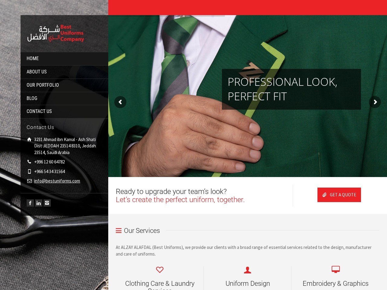 Best Uniforms — Website Preview