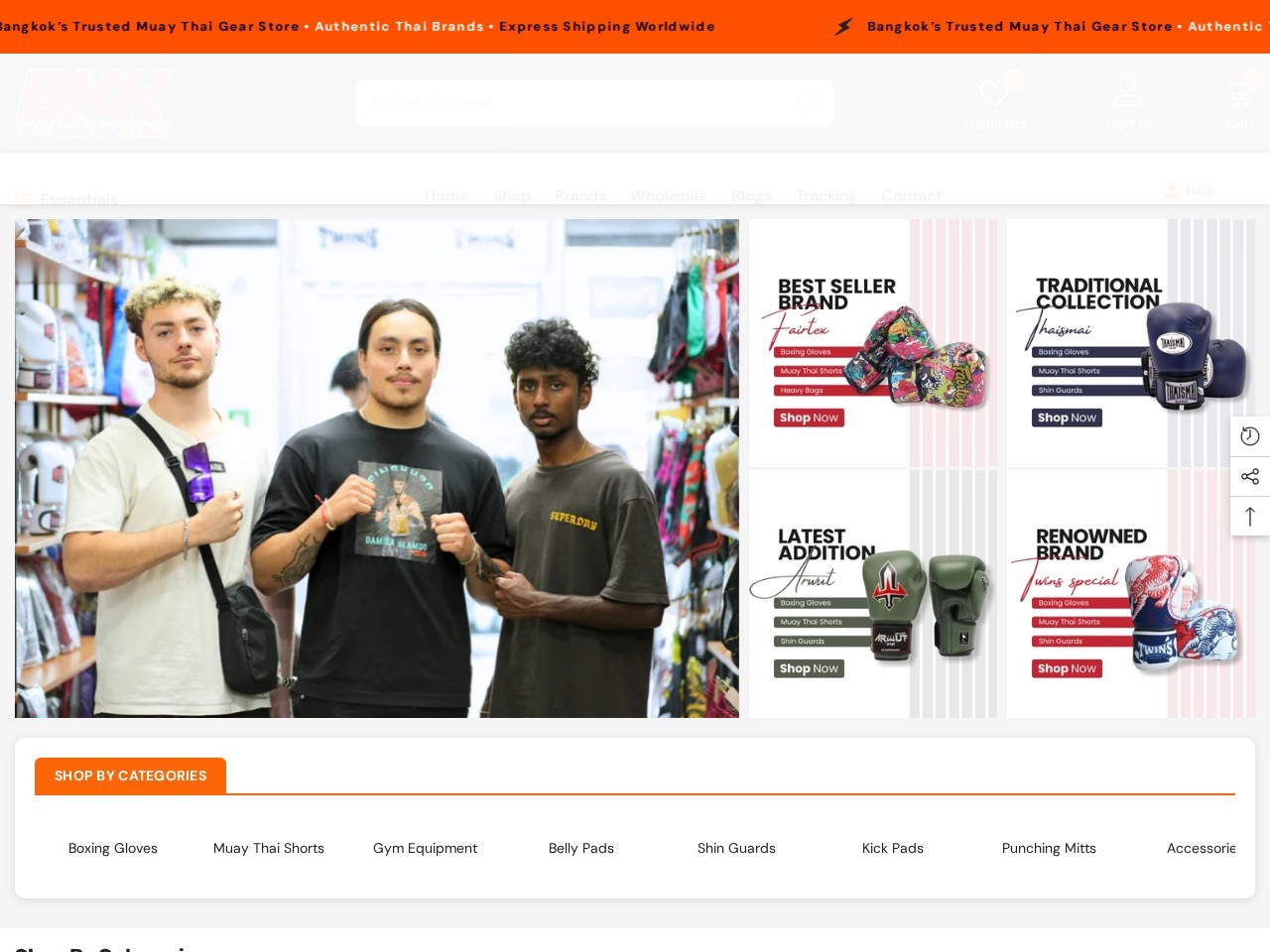 Bkk Muay Thai Store — Website Preview