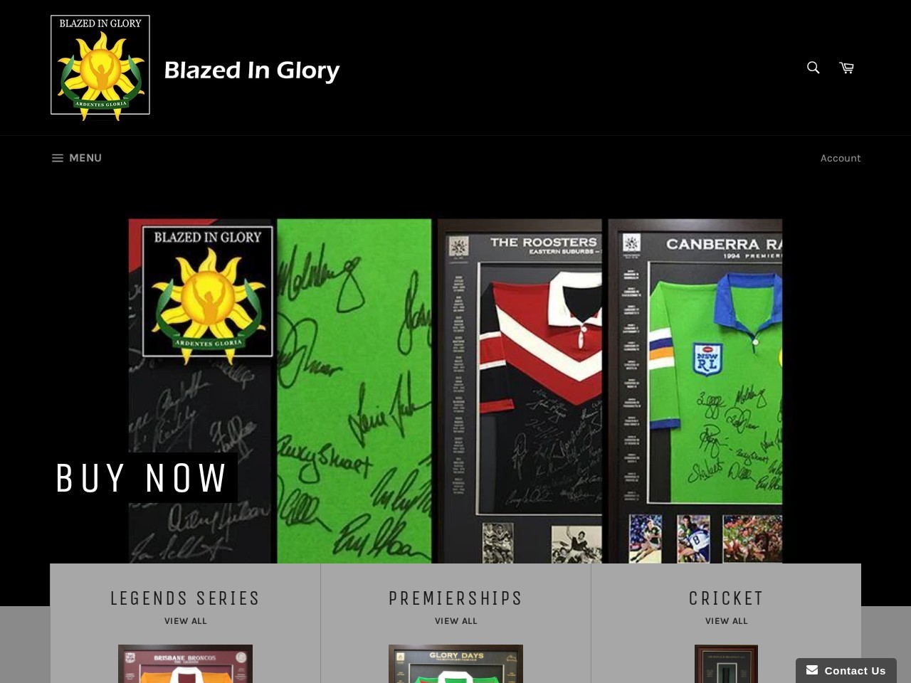 Blazed In Glory — Website Preview