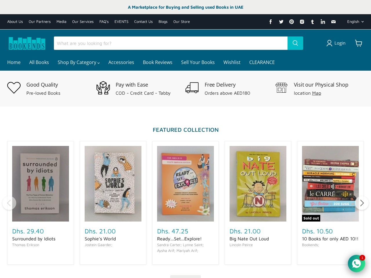 Bookends - Platform for Pre-Loved Books | Buy Second Hand Old Books — Website Preview