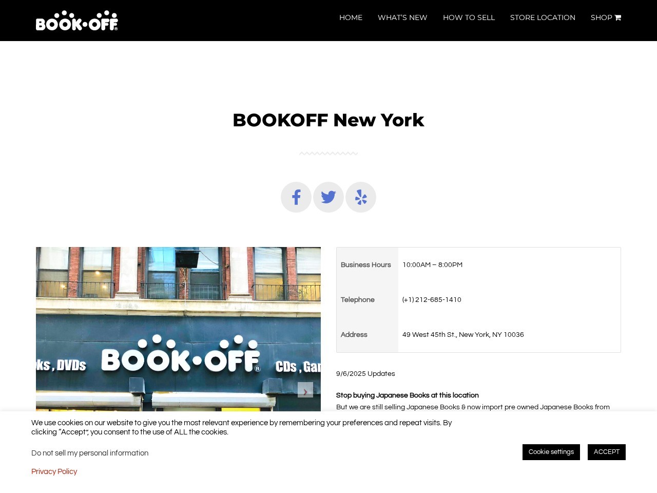 BOOKOFF New York — Website Preview