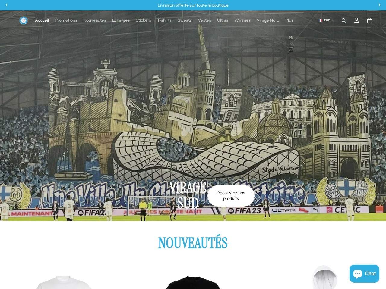Boutique des Supporters-Virage Sud — Website Preview