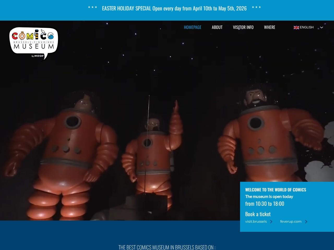 Brussels COMICS Figurines Museum — Website Preview