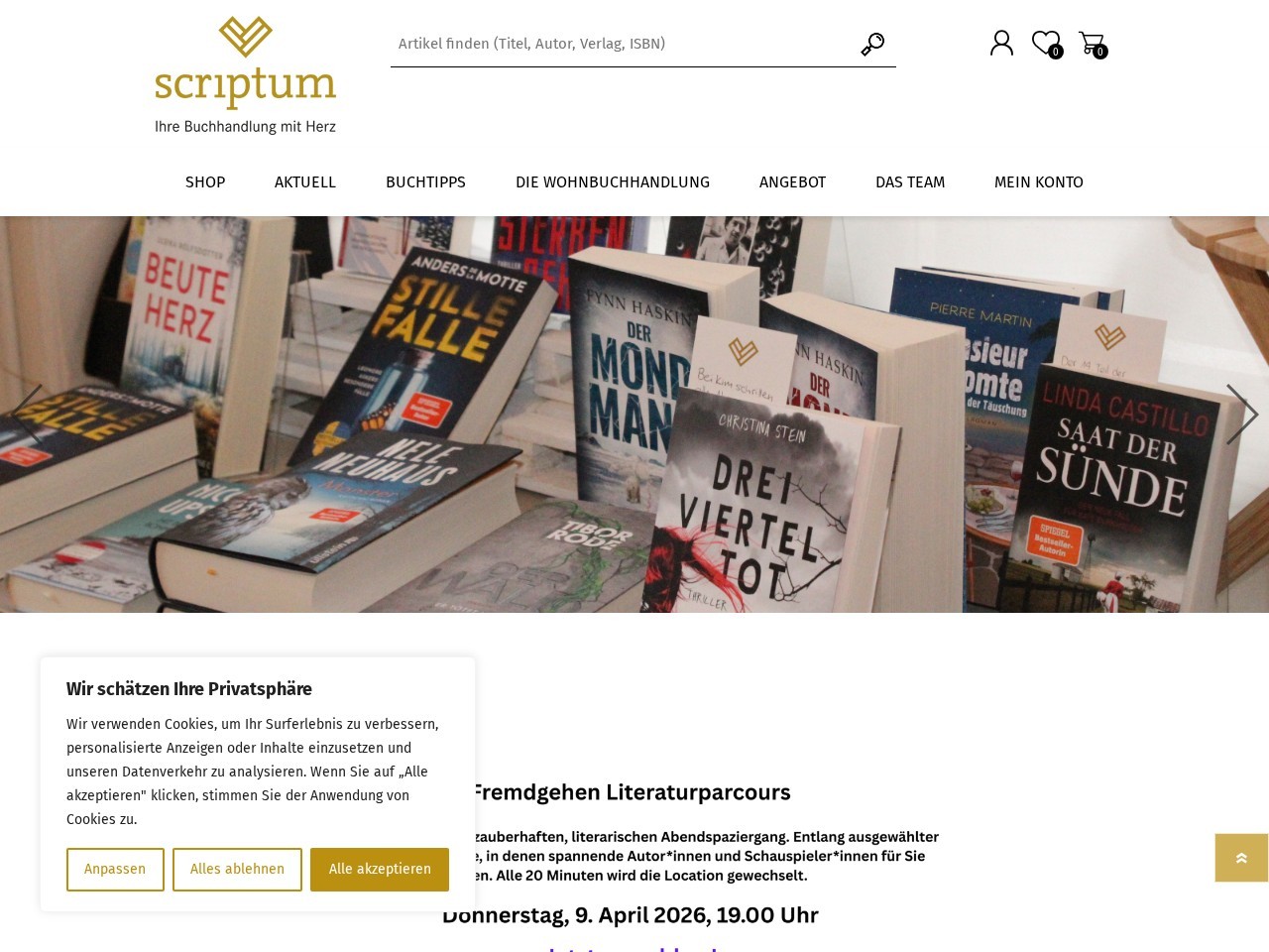 Buchhandlung Scriptum — Website Preview