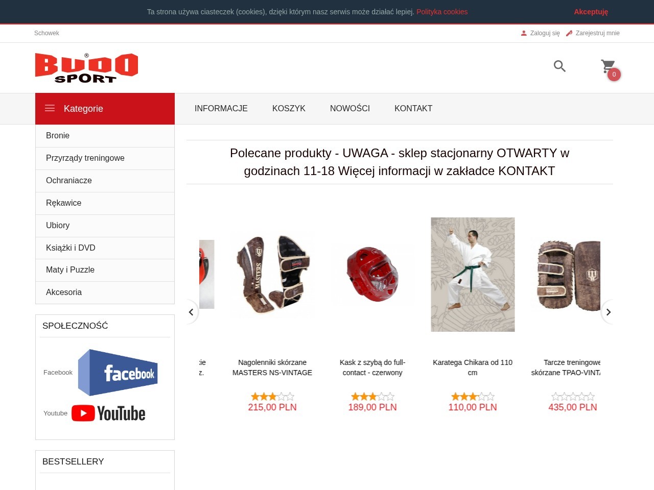 Budo Sport Dalekowschodnie sporty walki — Website Preview