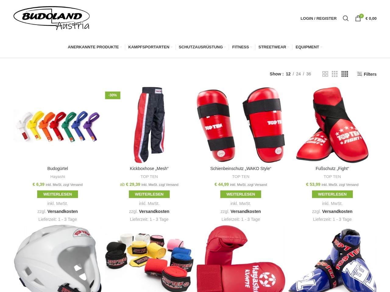 Budoland Kampfsportartikel — Website Preview