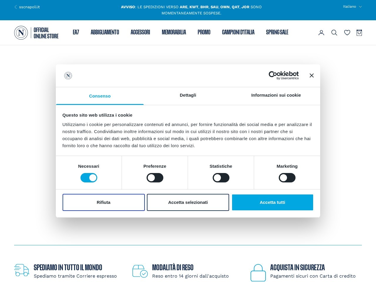 Calcio Napoli Official Store — Website Preview