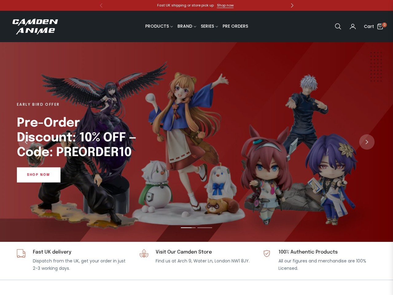 Camden Anime — Website Preview