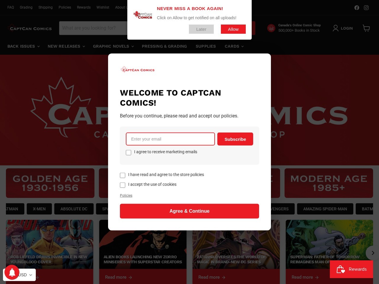 CaptCan Comics — Website Preview