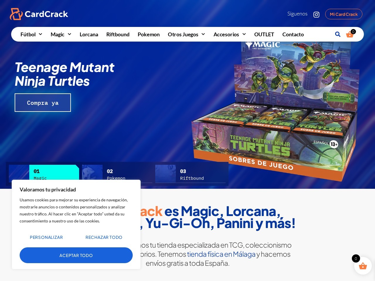CardCrack - Tu tienda de TCG y coleccionismo deportivo — Website Preview