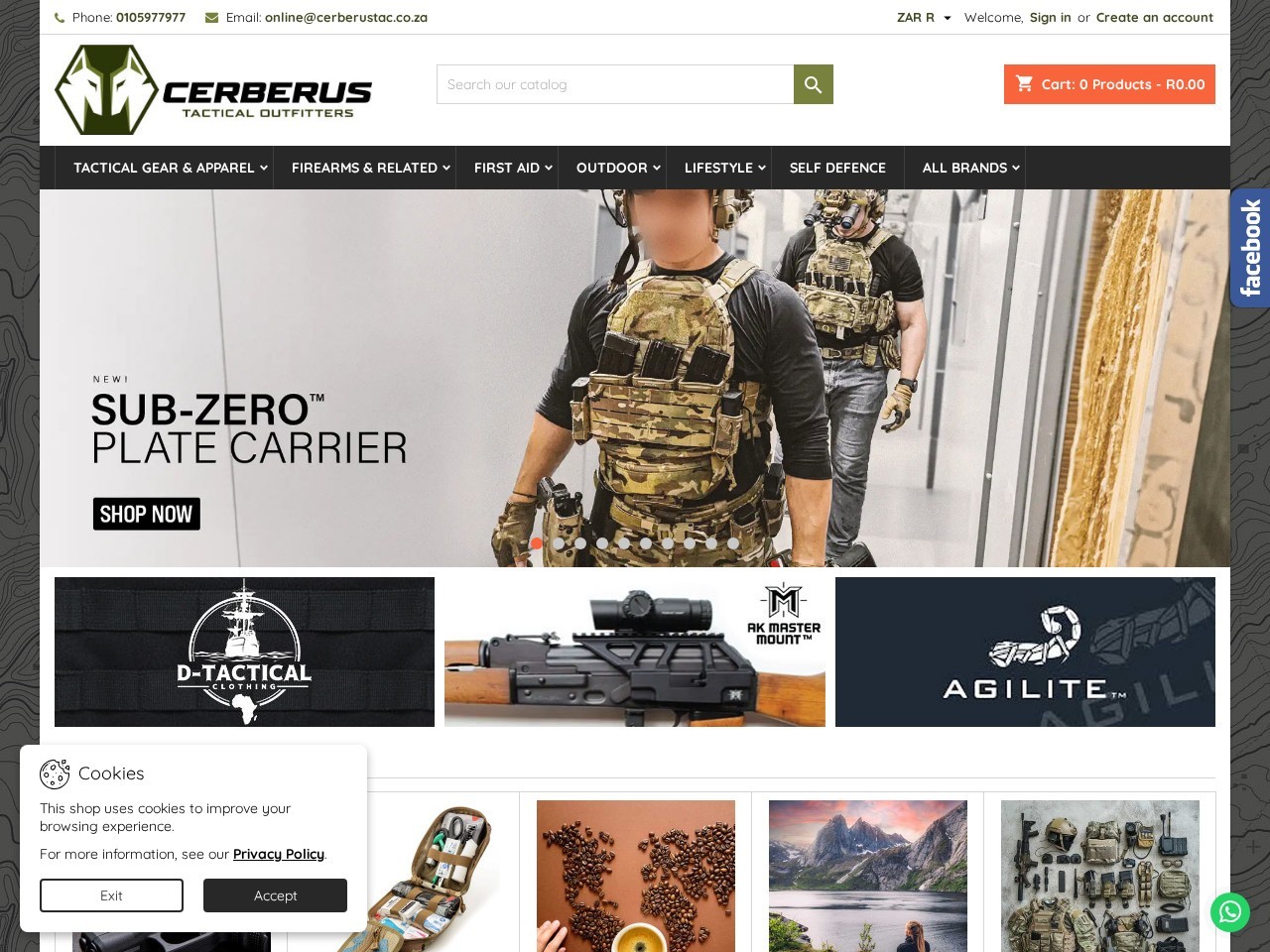 Cerberus Tactical Outfitters — Website Preview