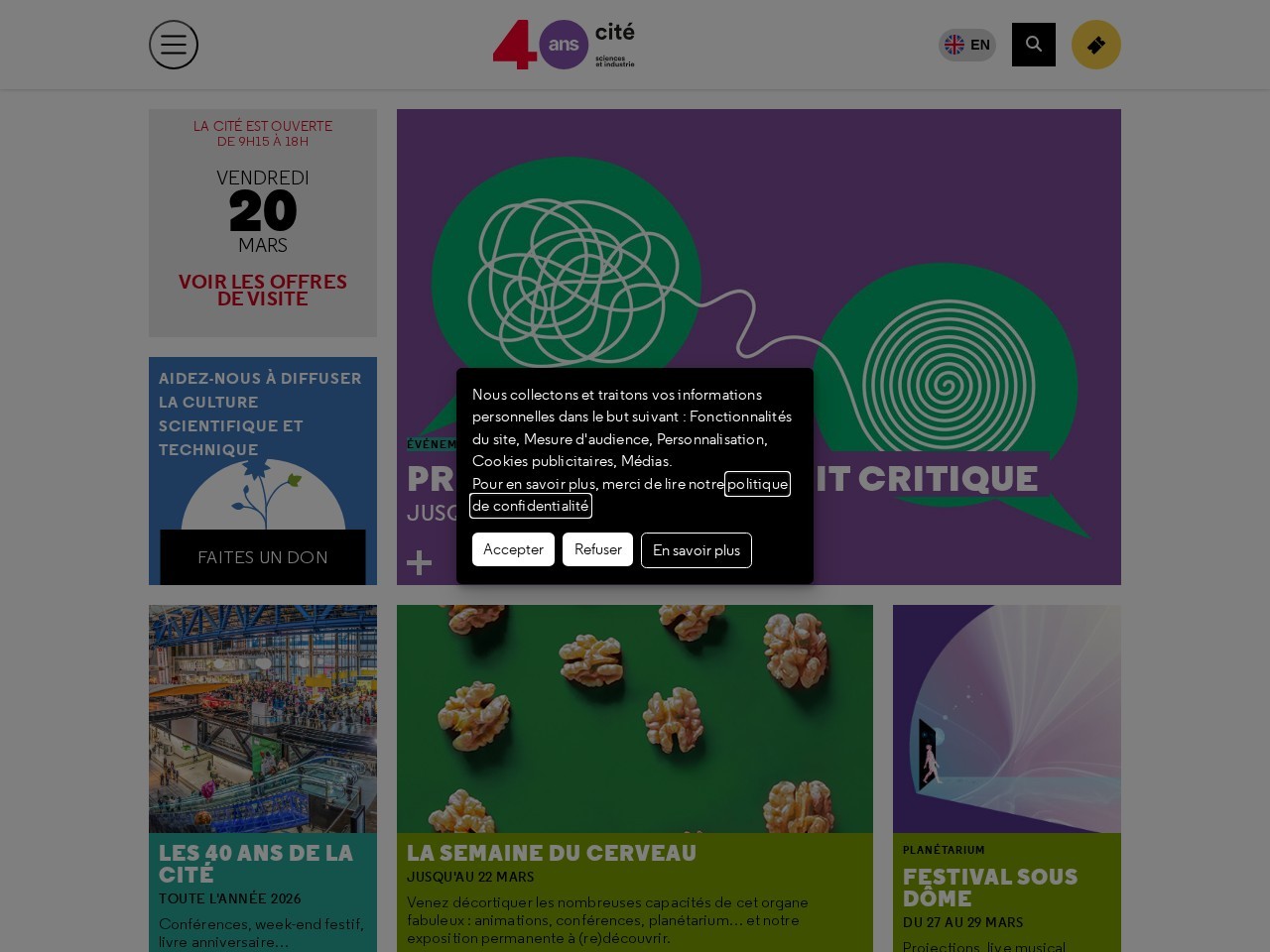 Citรฉ des Sciences et de l'Industrie โ Website Preview
