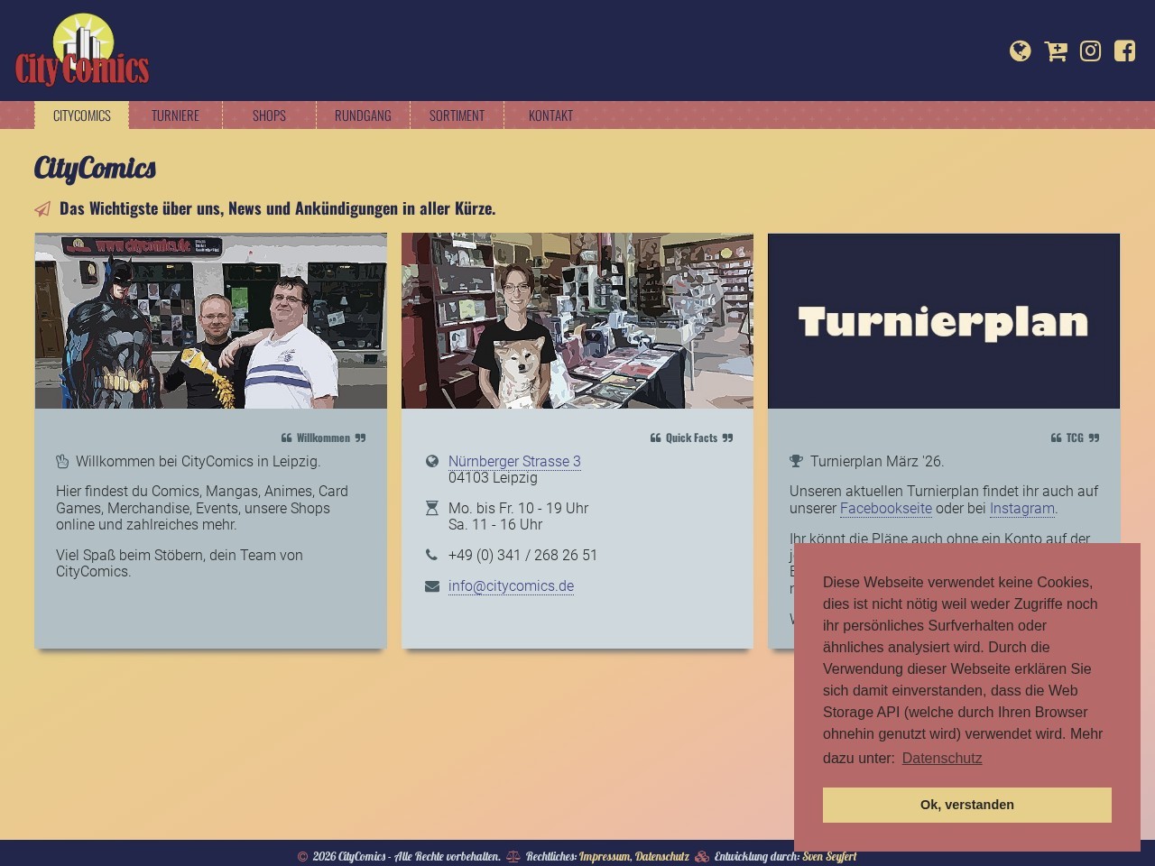 City Comics — Website Preview