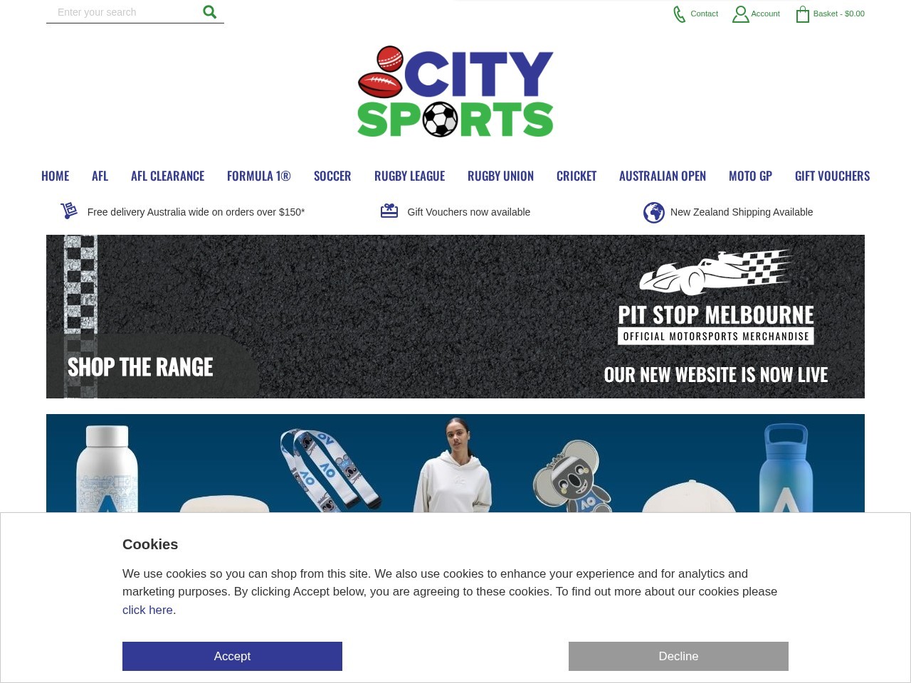 City Sports - Official Licensed Sporting Merchandise — Website Preview