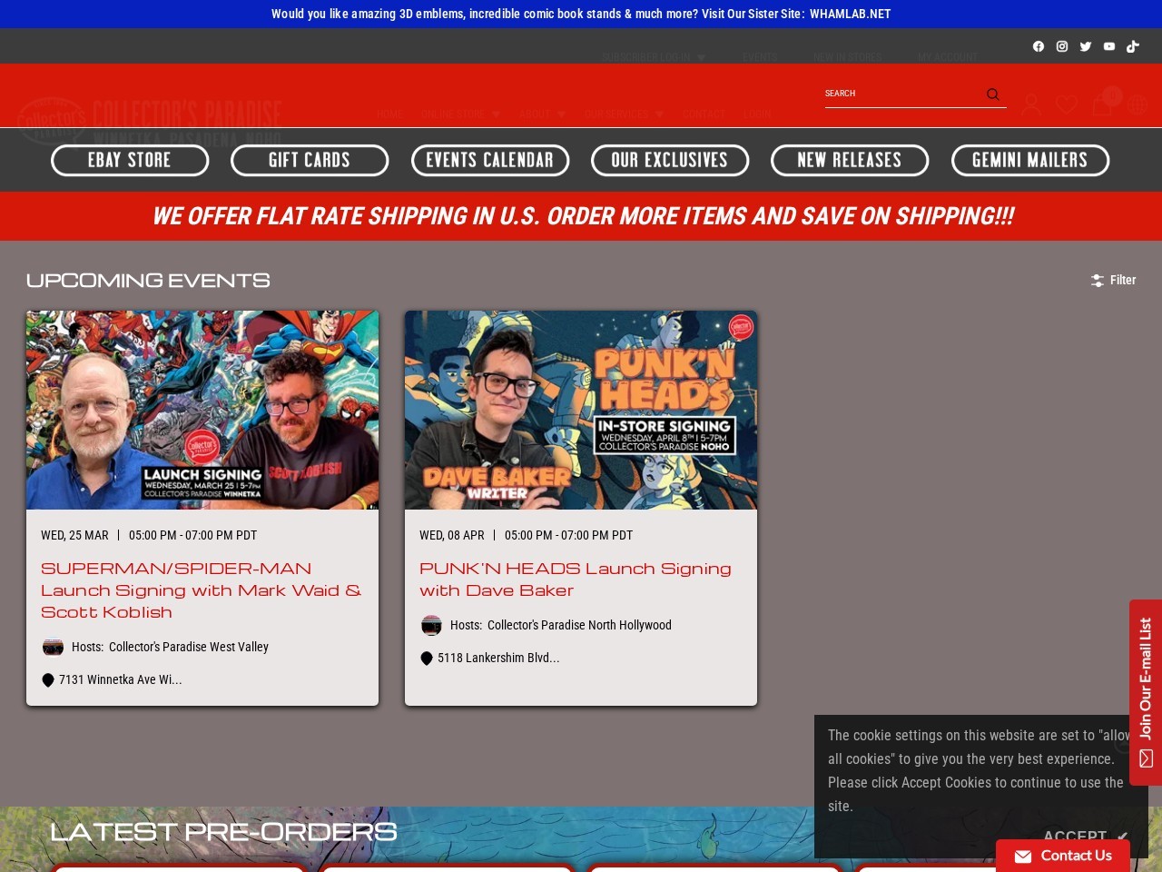 Collector's Paradise — Website Preview