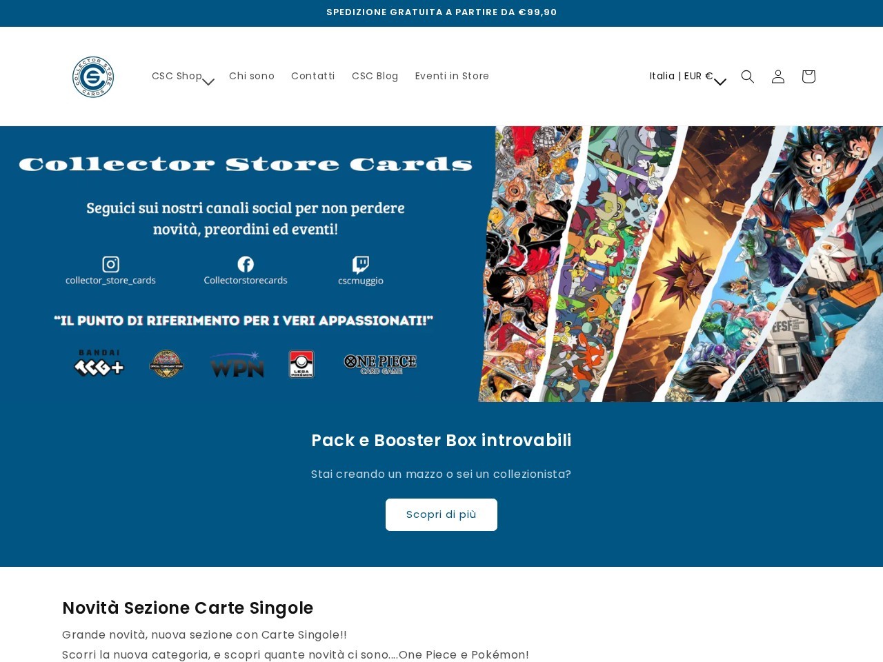 Collector Store Cards — Website Preview