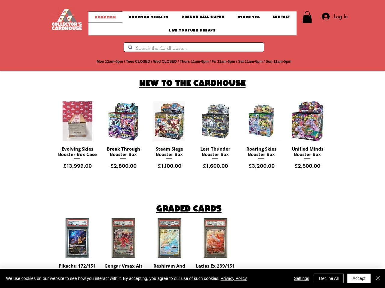 Collectors Cardhouse — Website Preview
