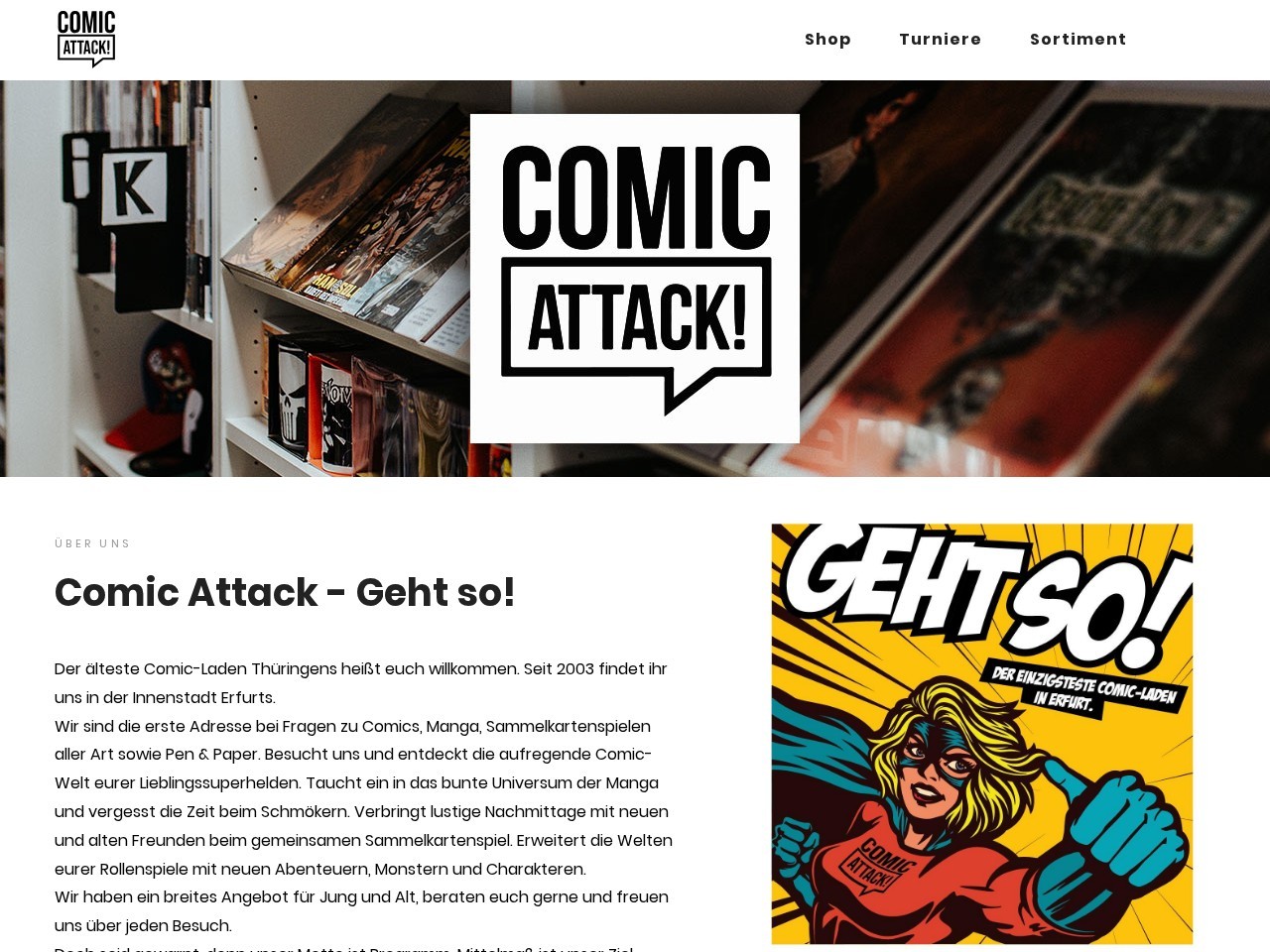 Comic Attack — Website Preview