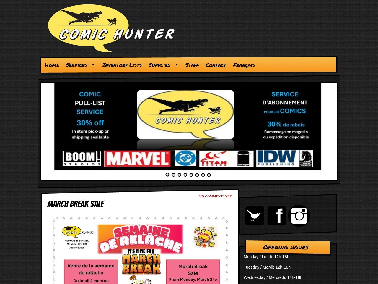 Comic Hunter — Website Preview