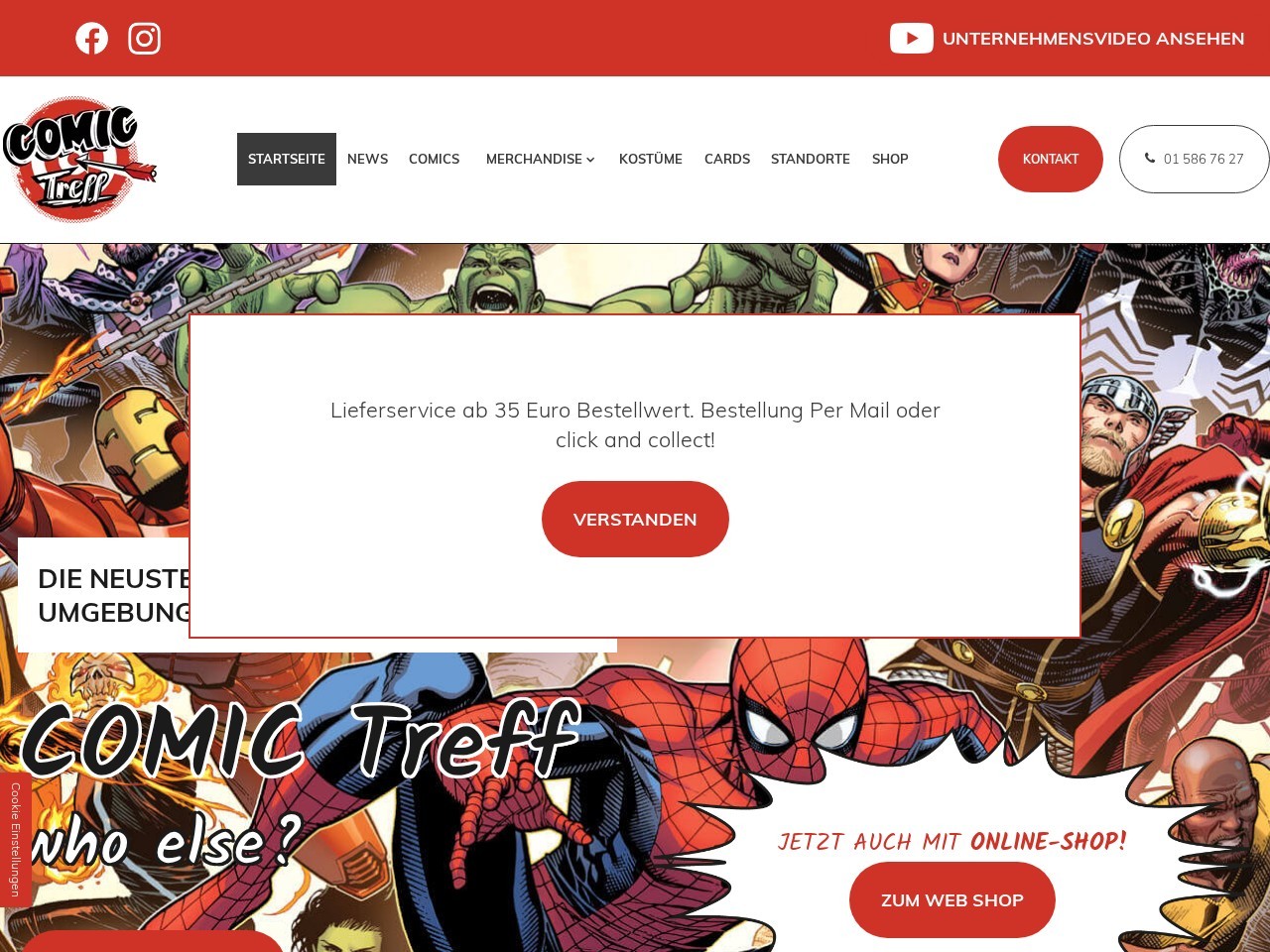 COMIC Treff Buchhandels GmbH | Wien - Barnabitengasse — Website Preview