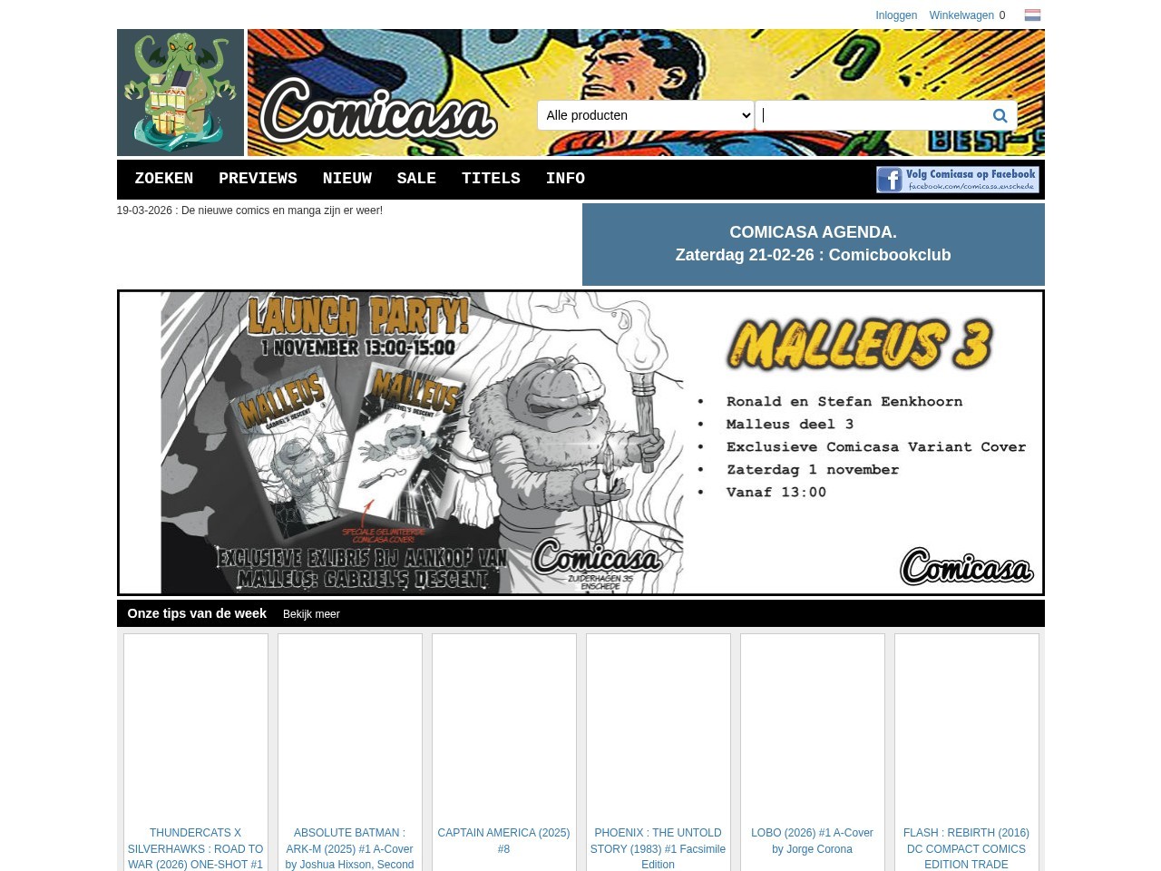 Comicasa — Website Preview